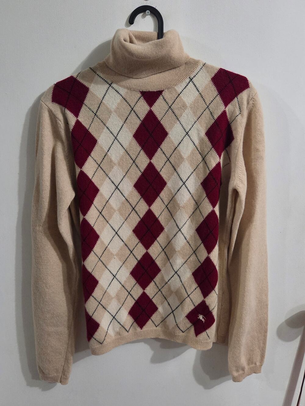 Burberry women's sweater turtleneck M merino wool
